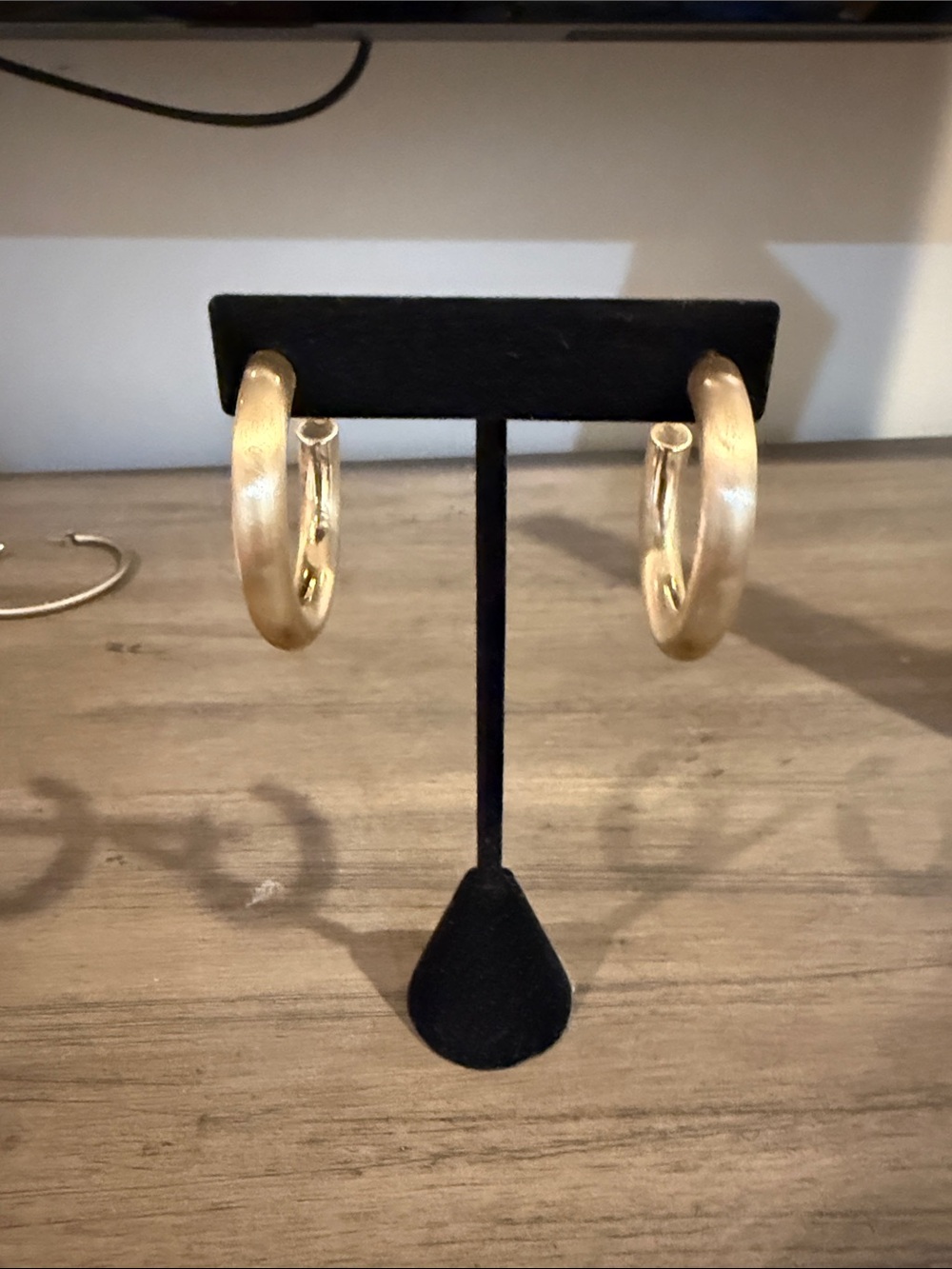 Brushed Gold Classic Hoop Earrings for Women